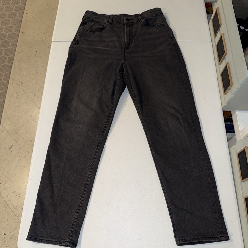 American Eagle Stretch Jeans Womens 12 Regular Black Straight Leg High Rise